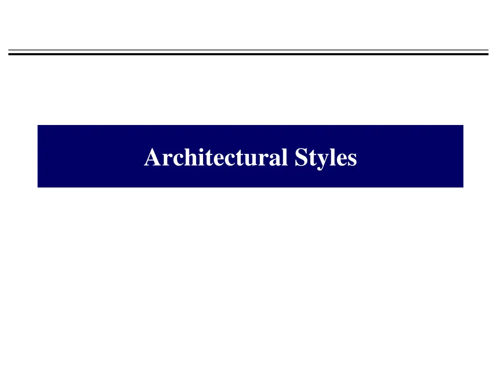 architectural styles