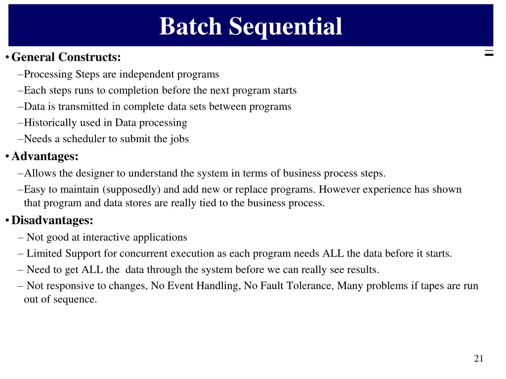 batch sequential