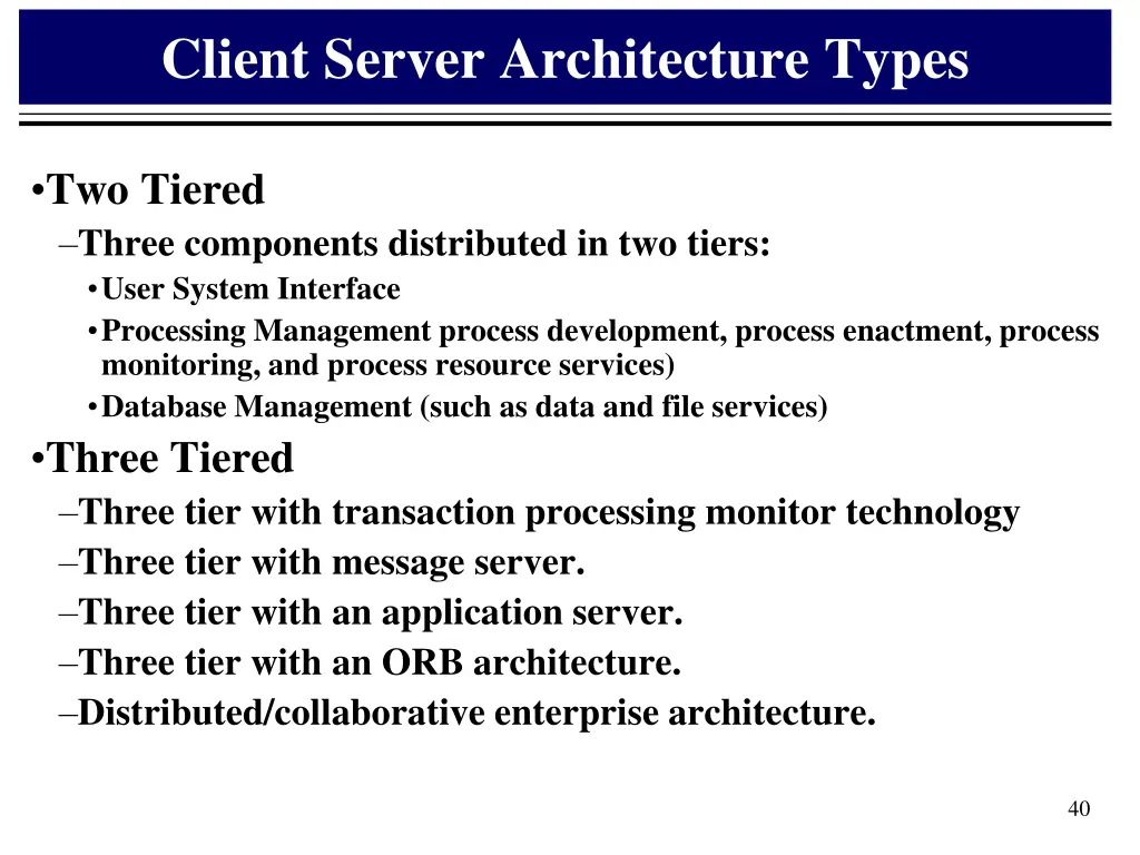 client server architecture types