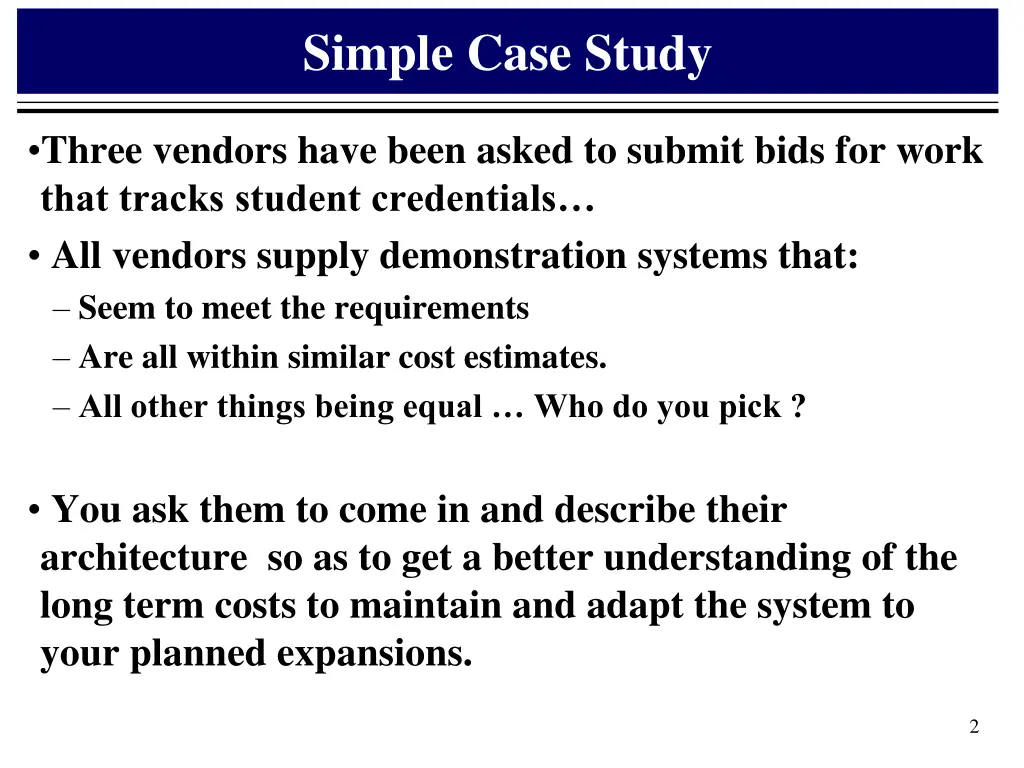 simple case study