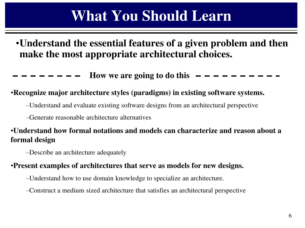what you should learn