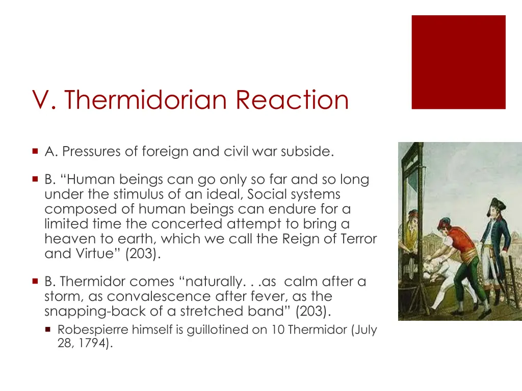 v thermidorian reaction