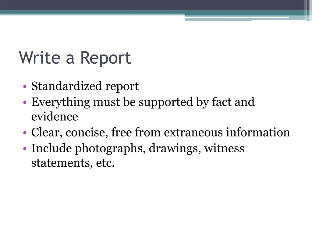 write a report