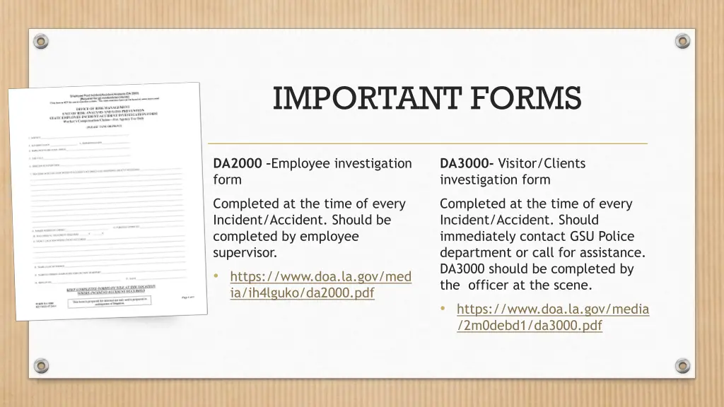 important forms