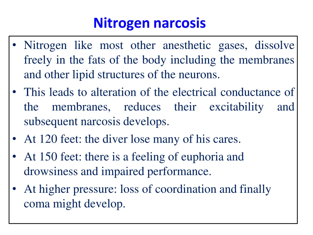 nitrogen narcosis