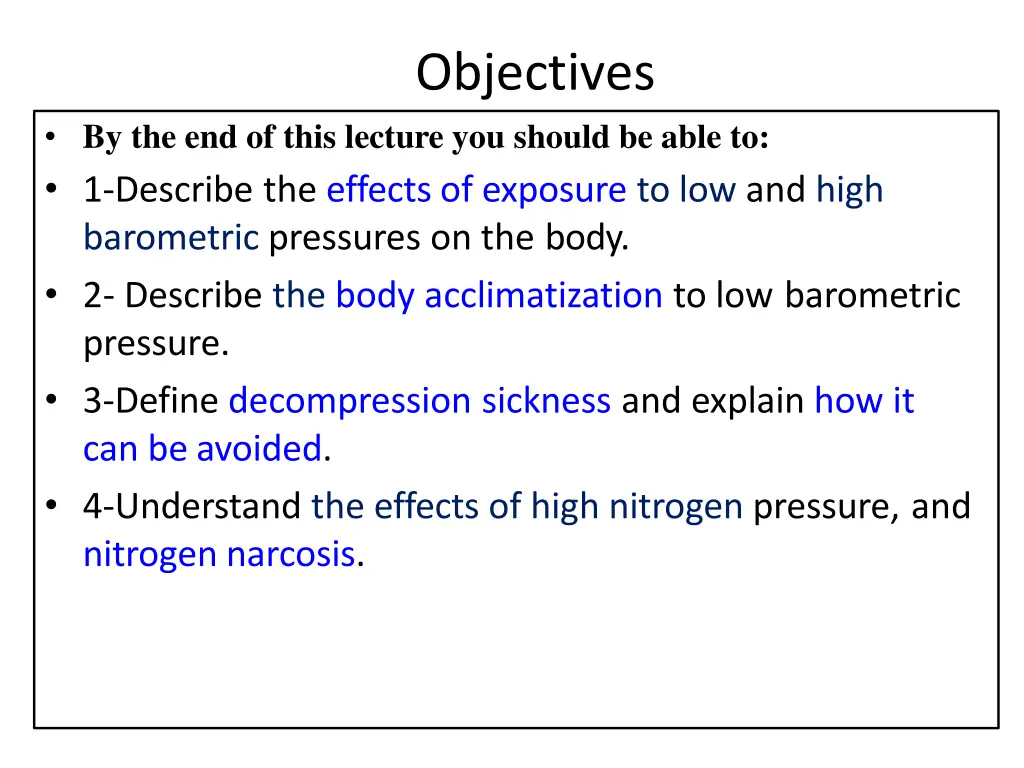 objectives 1