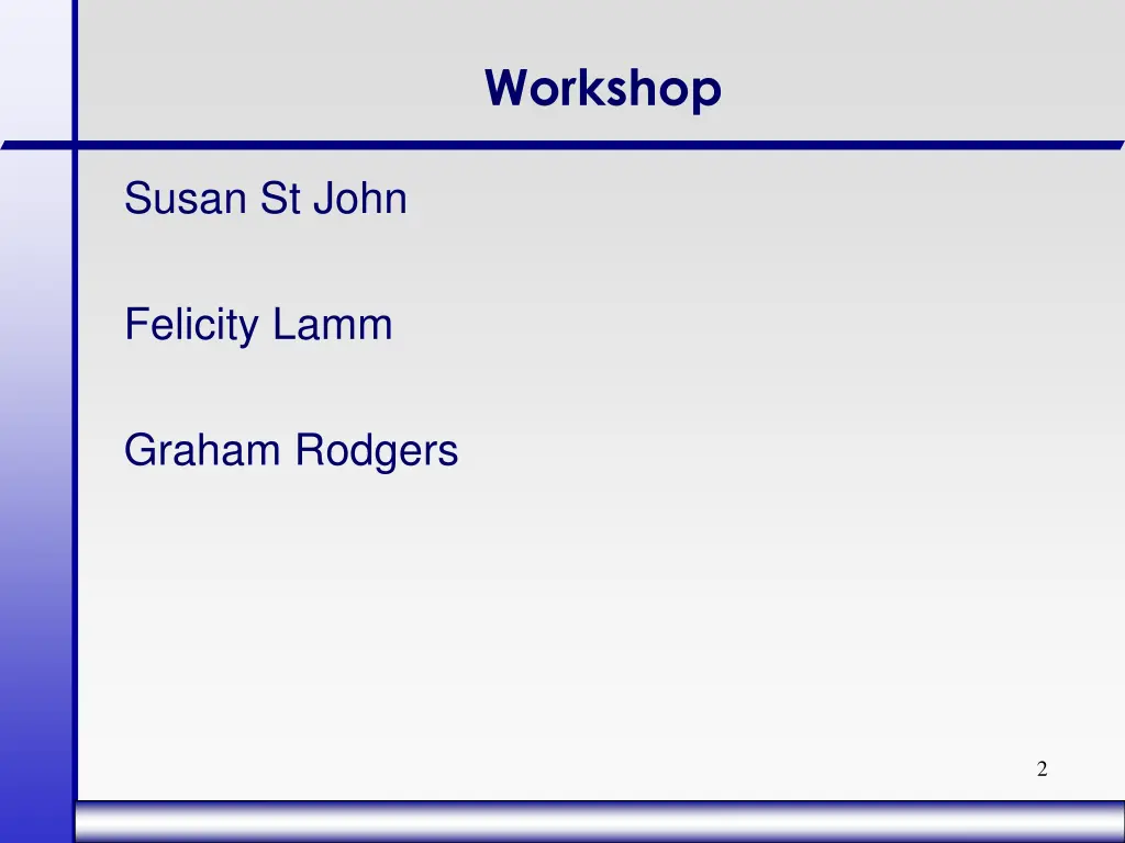 workshop