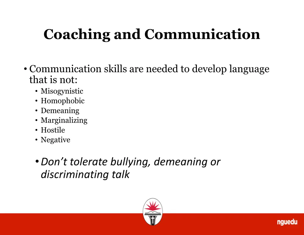 coaching and communication