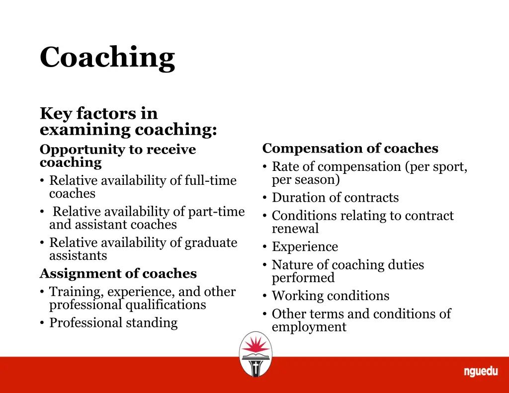 coaching