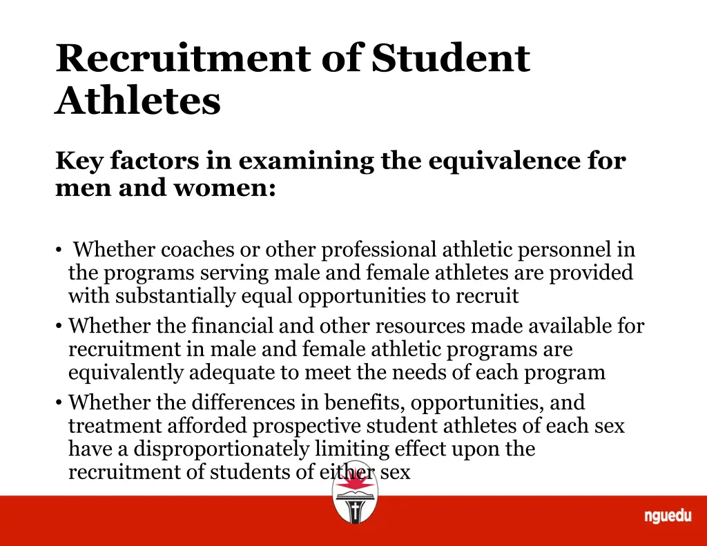 recruitment of student athletes