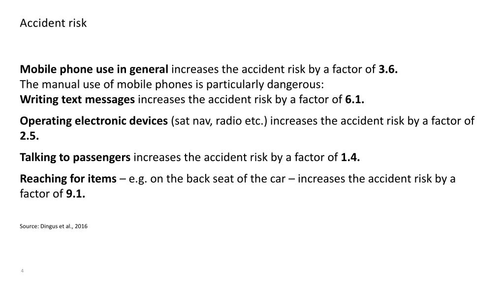 accident risk
