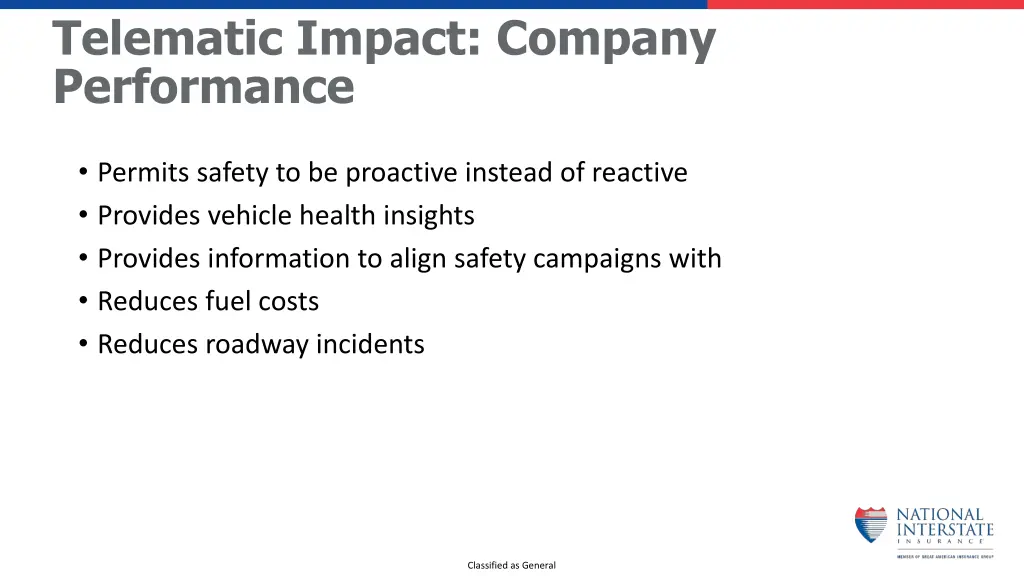 telematic impact company performance