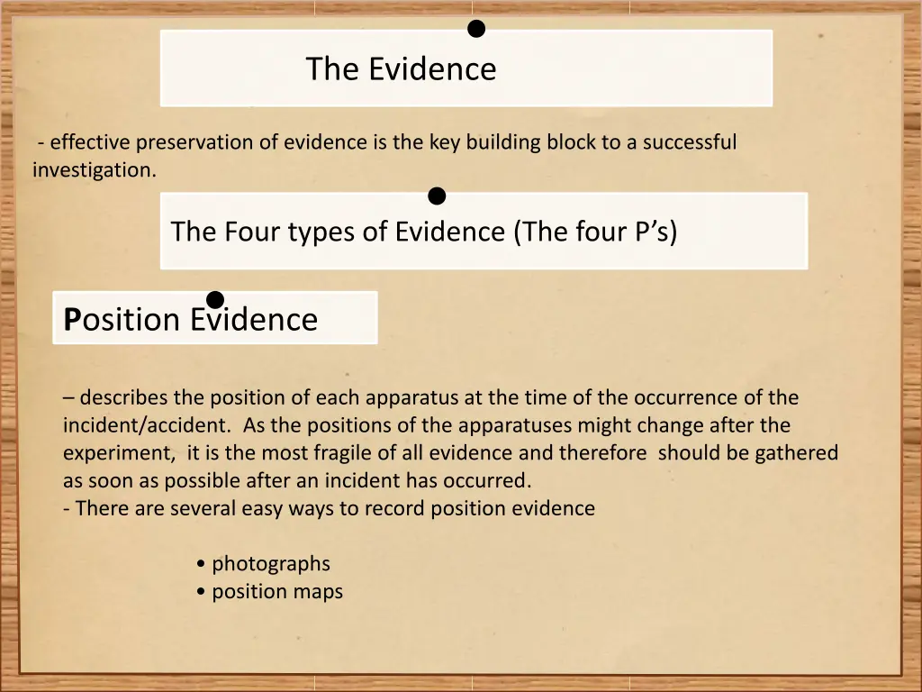 the evidence