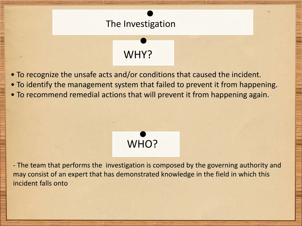 the investigation