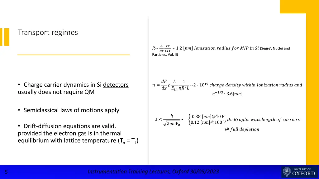 transport regimes 1