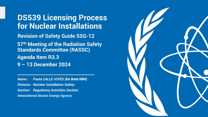 ds539 licensing process for nuclear installations