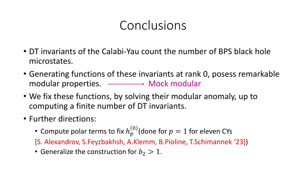 conclusions