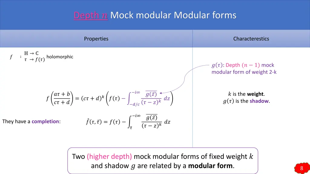 depth mock modular modular forms