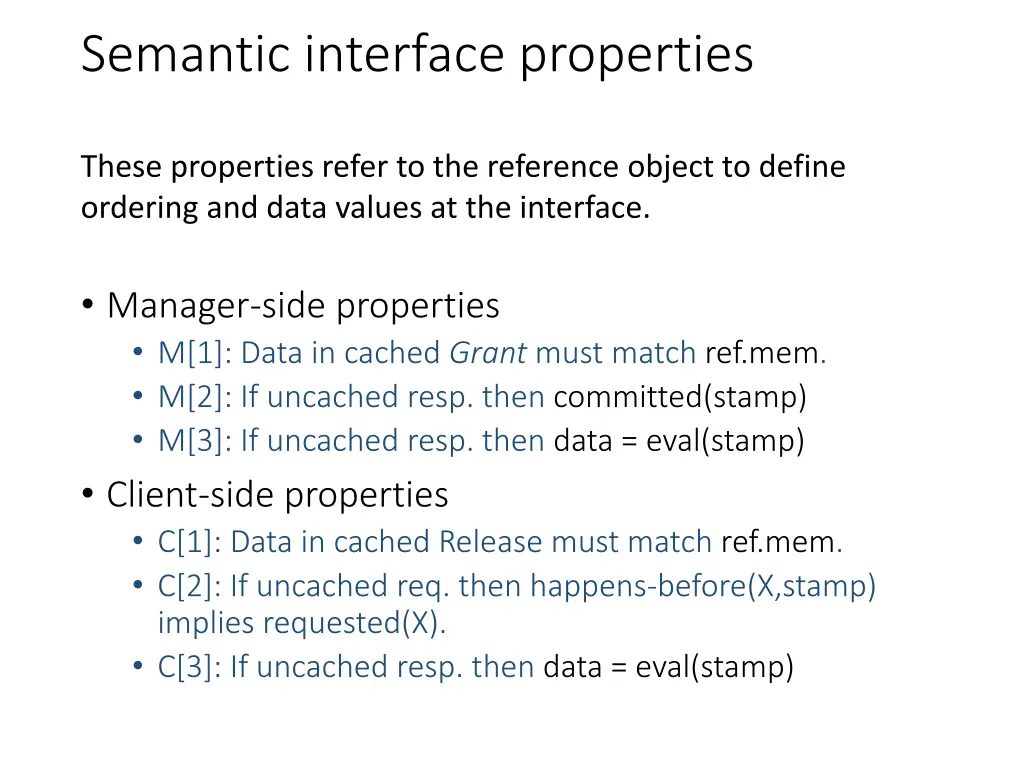 semantic interface properties