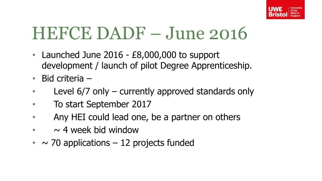 hefce dadf june 2016