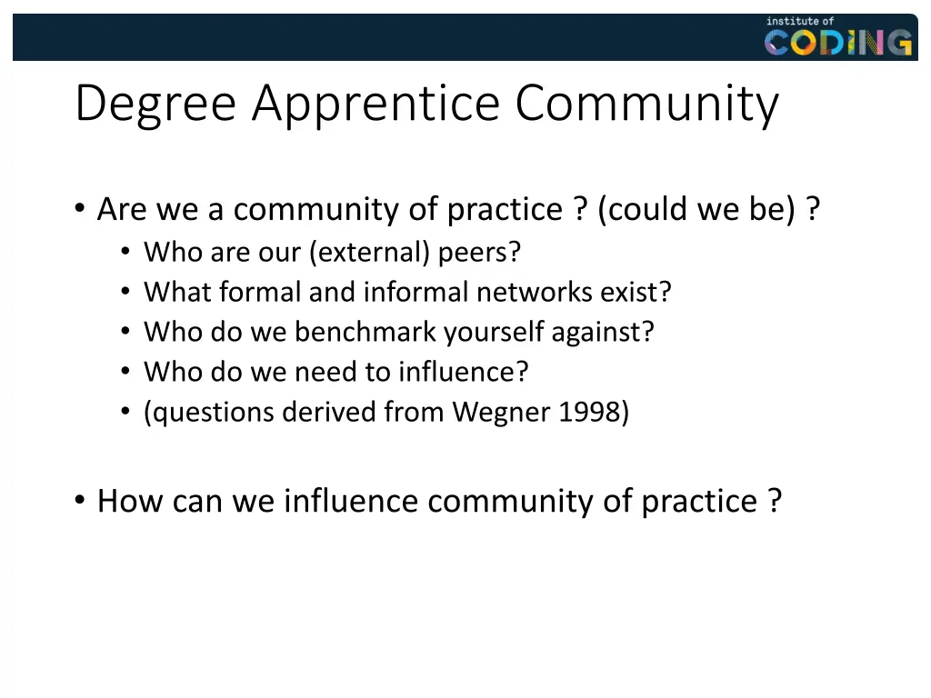 degree apprentice community