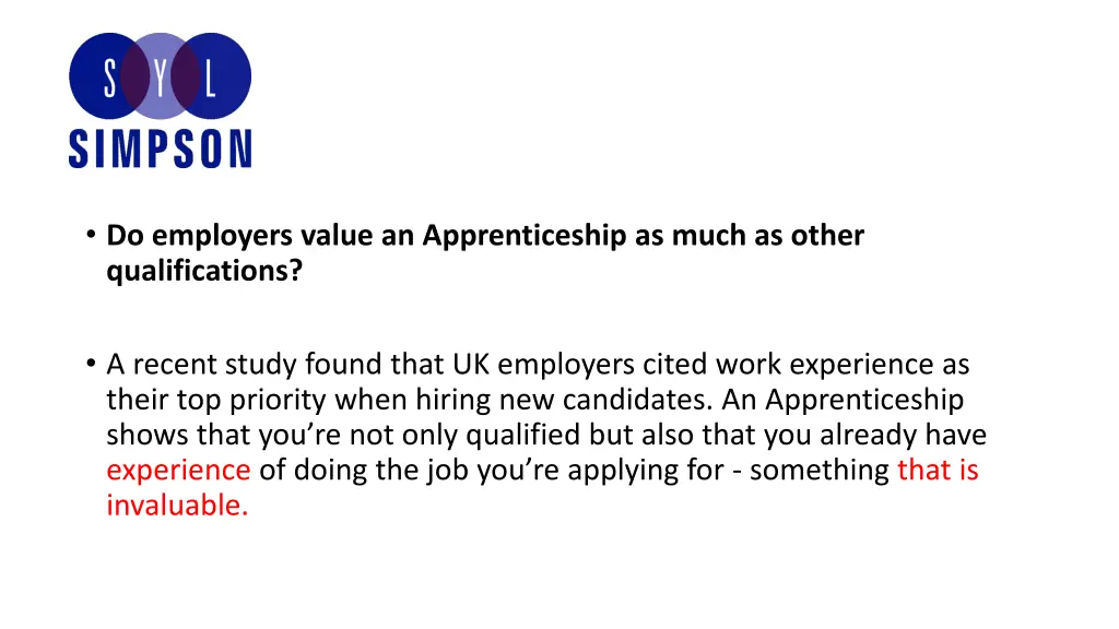 do employers value an apprenticeship as much