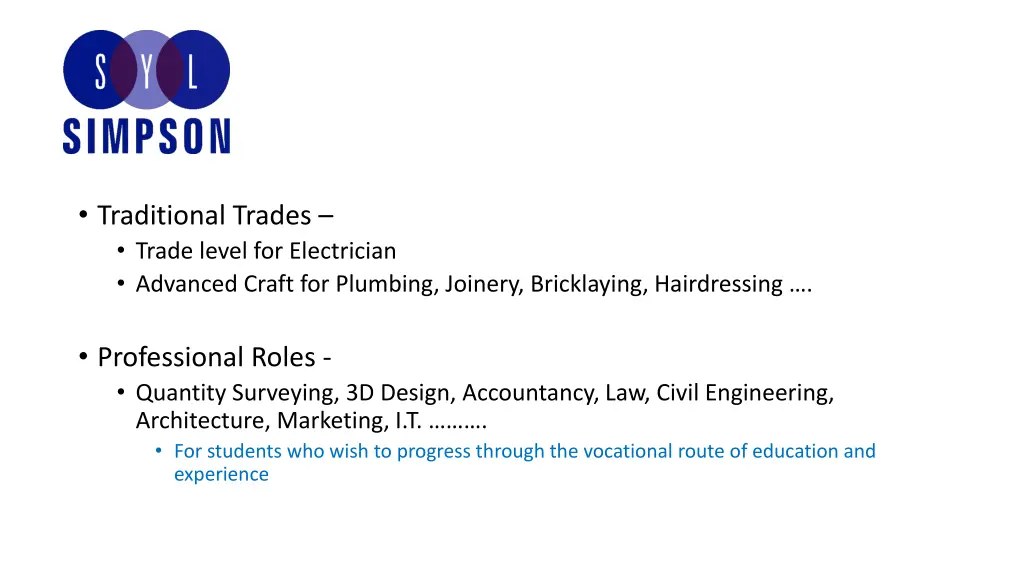 traditional trades trade level for electrician