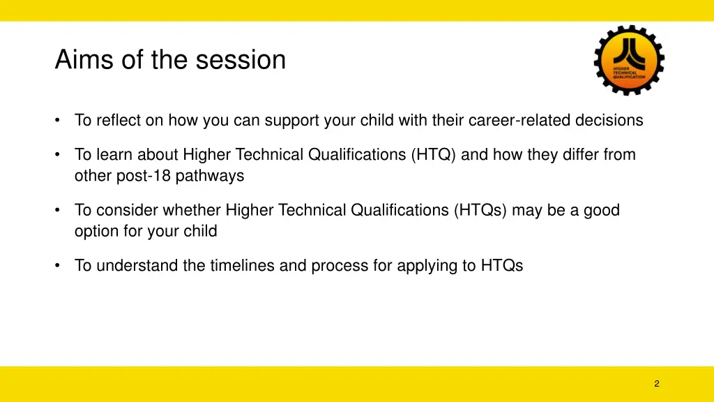 aims of the session