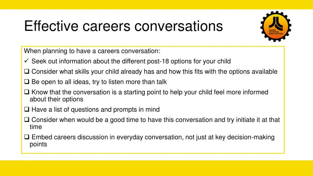 effective careers conversations