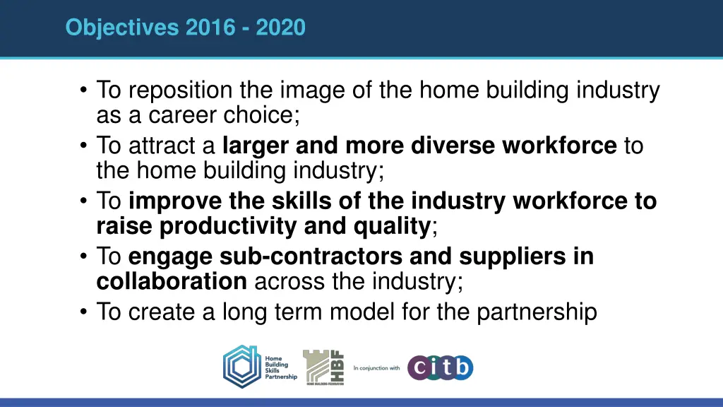 objectives 2016 2020