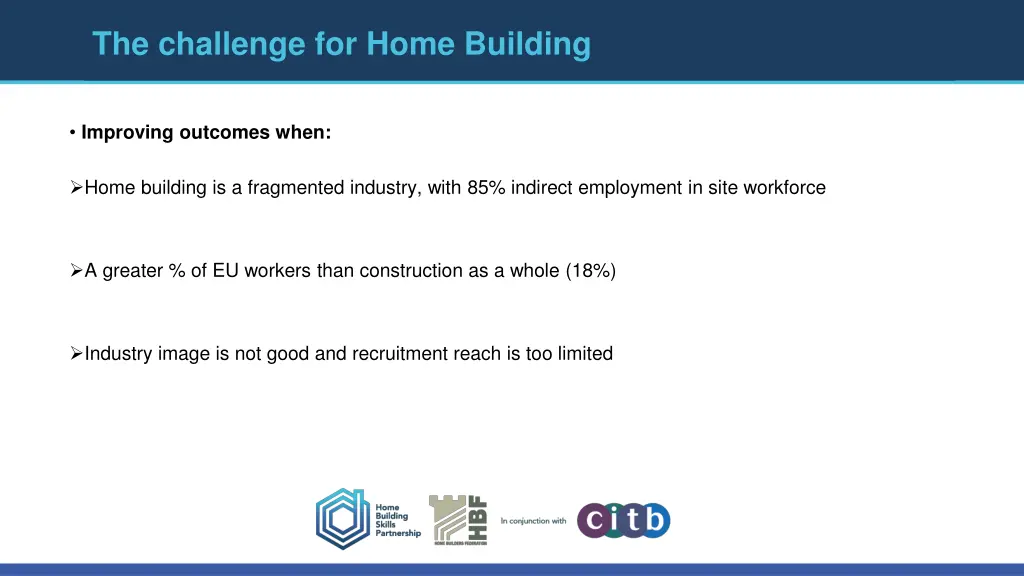 the challenge for home building