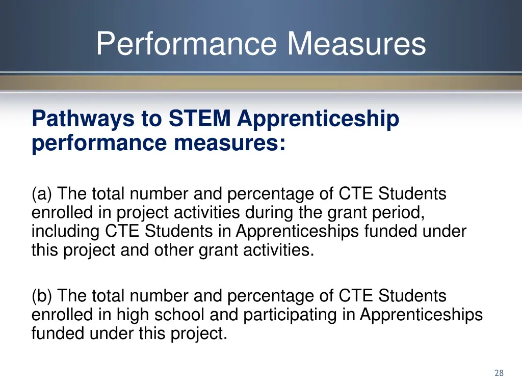 performance measures