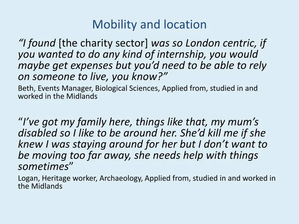 mobility and location