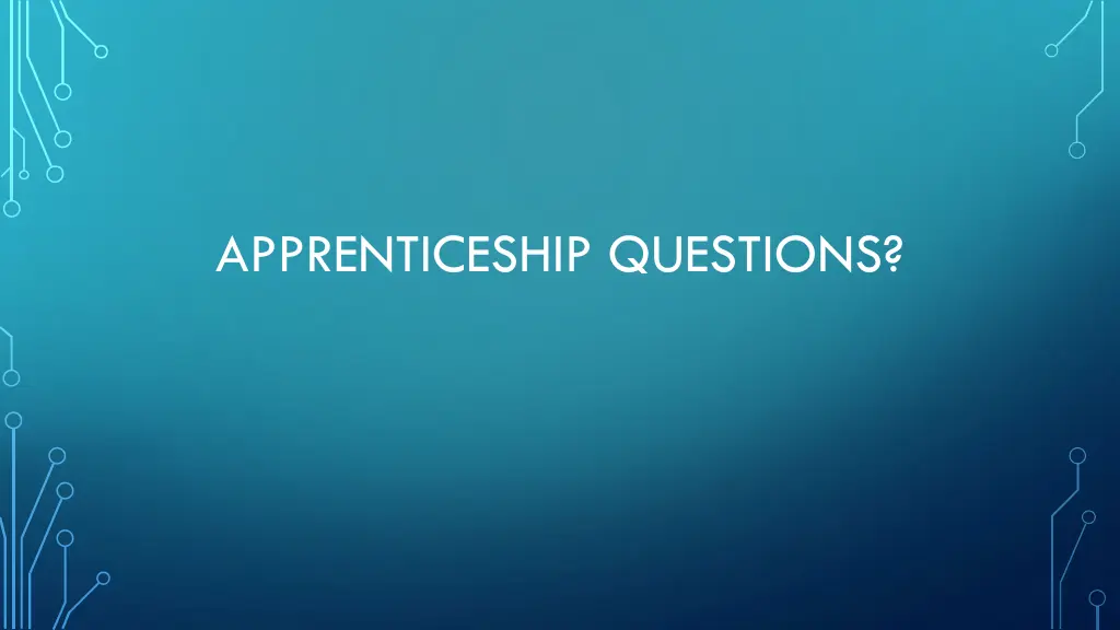 apprenticeship questions