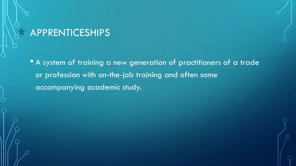 apprenticeships