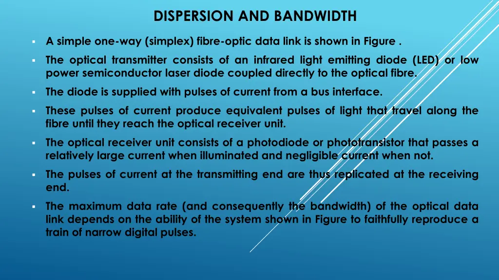 dispersion and bandwidth