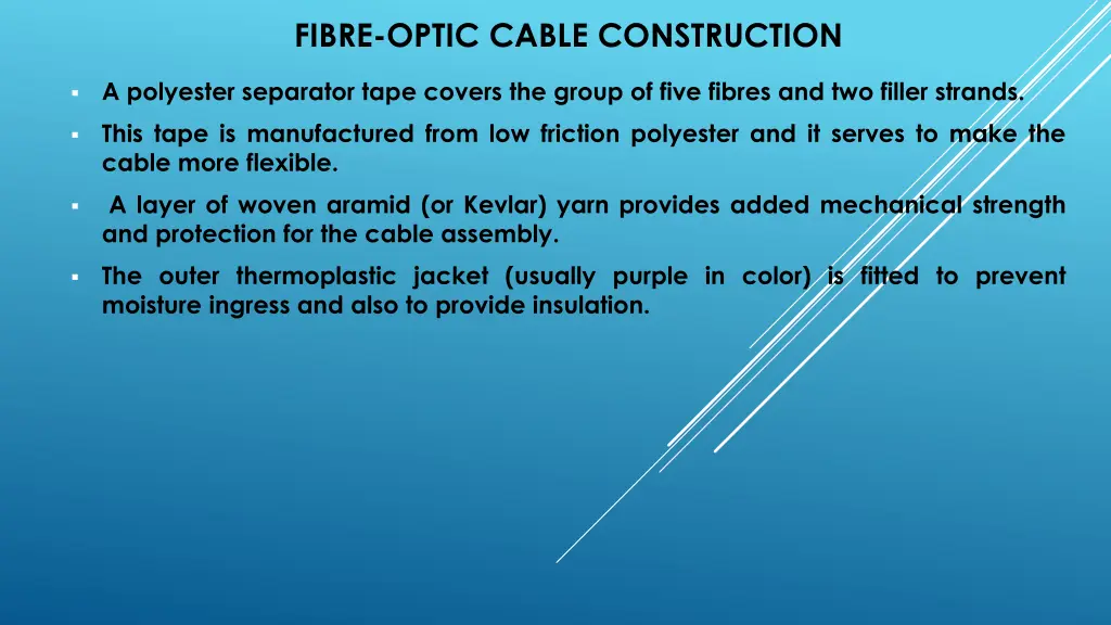 fibre optic cable construction 1