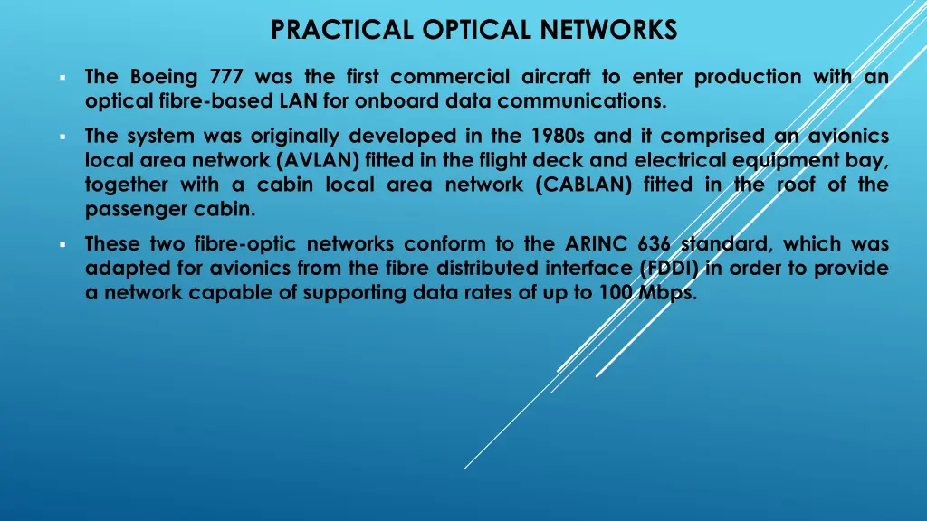 practical optical networks