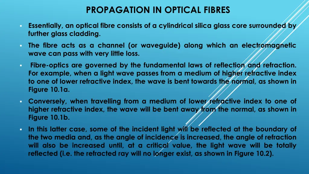 propagation in optical fibres