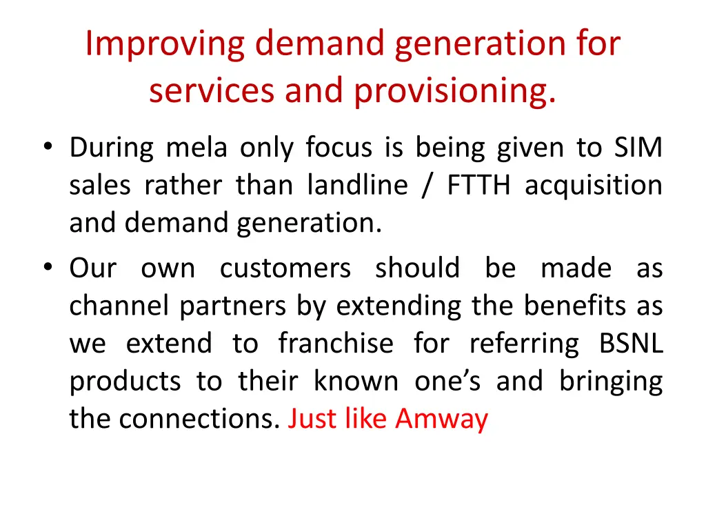 improving demand generation for services 1