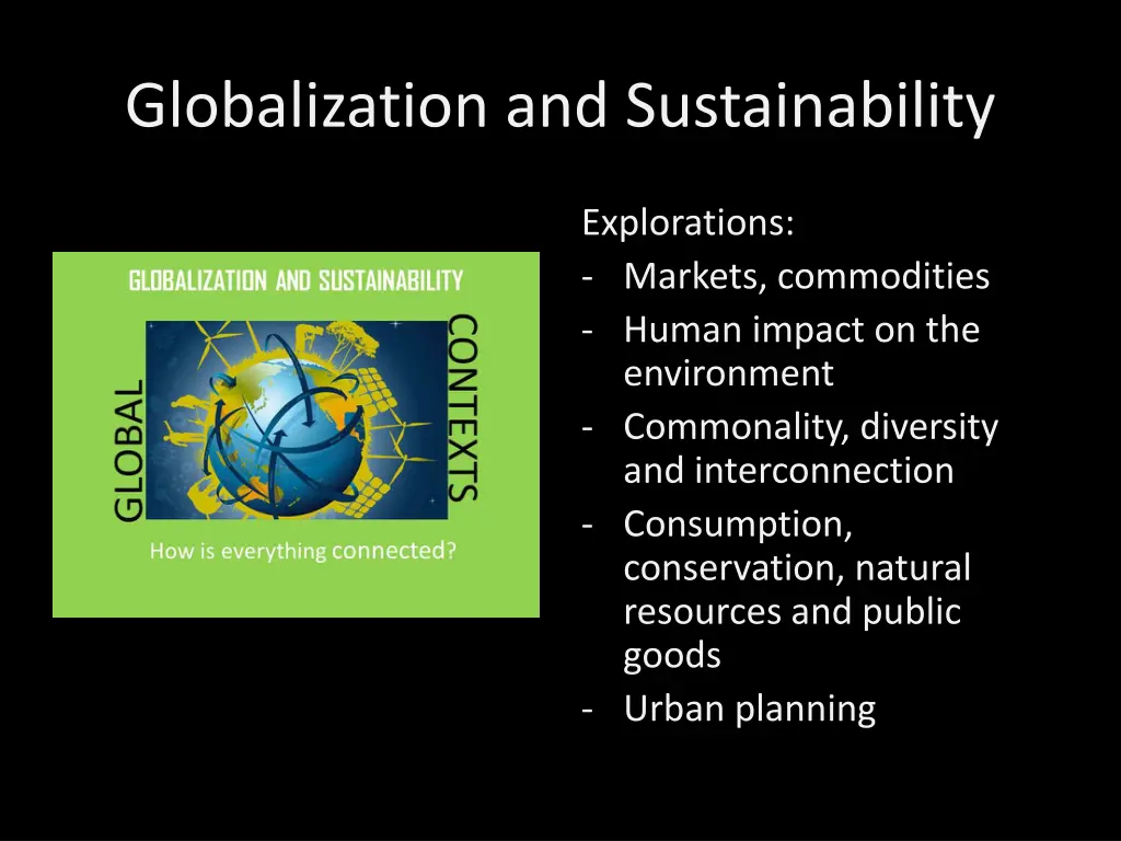 globalization and sustainability
