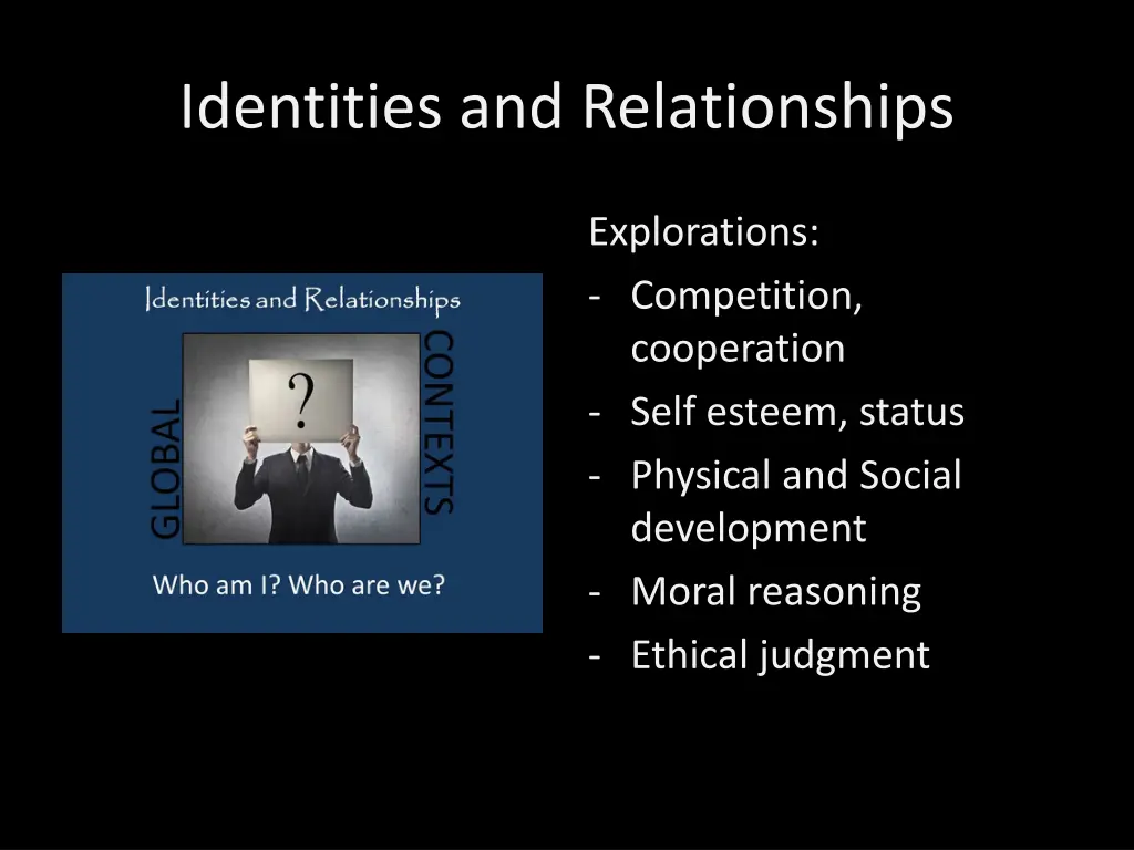 identities and relationships