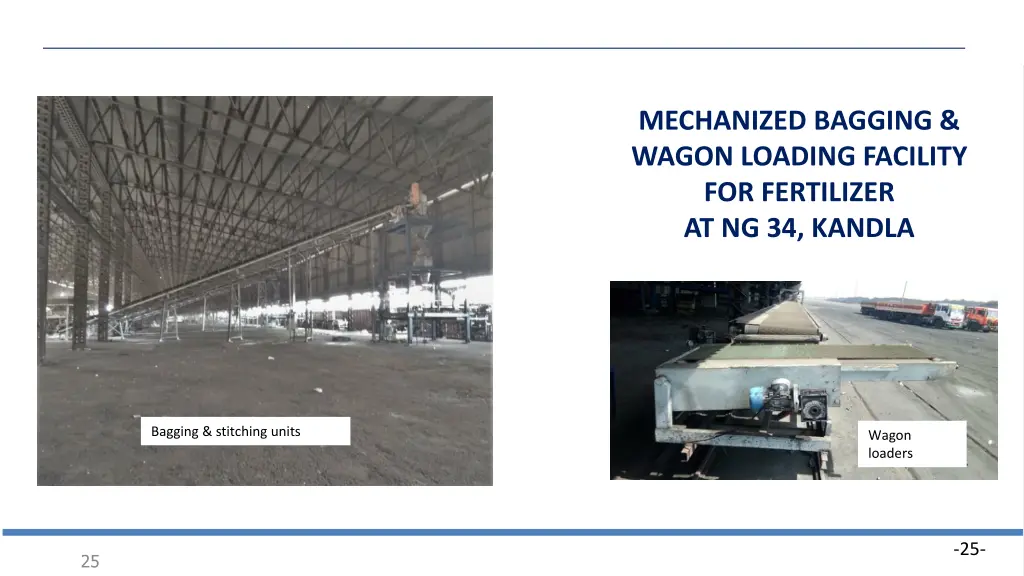 mechanized bagging wagon loading facility