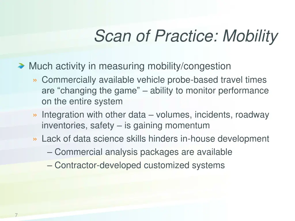 scan of practice mobility