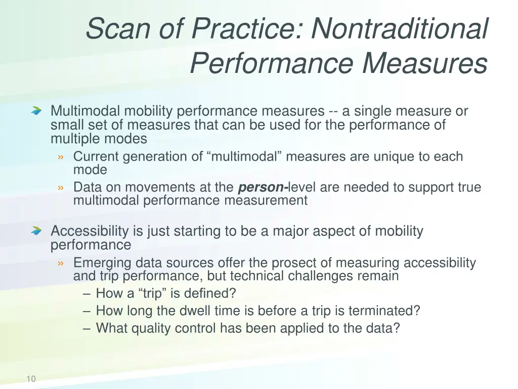 scan of practice nontraditional performance