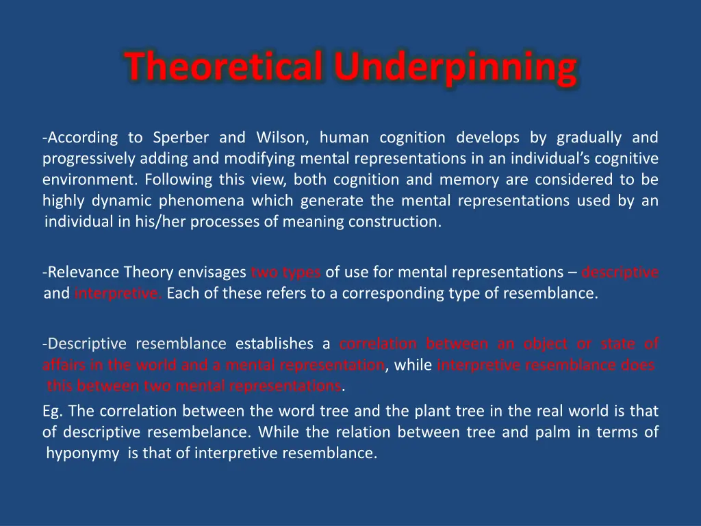 theoretical underpinning