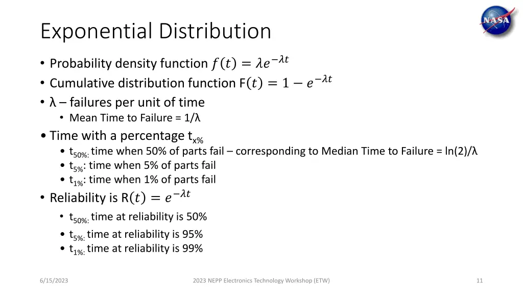 exponential distribution