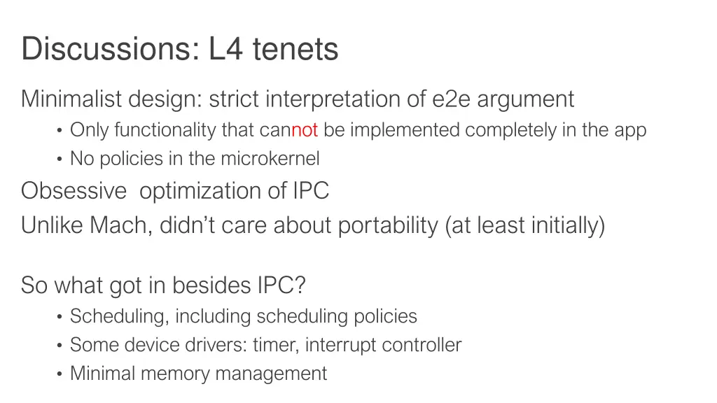 discussions l4 tenets
