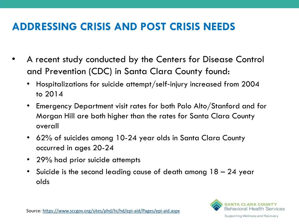 addressing crisis and post crisis needs