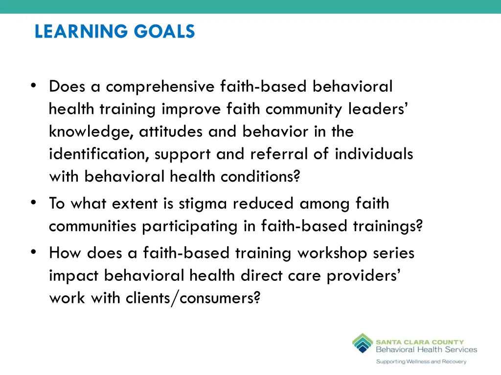 learning goals